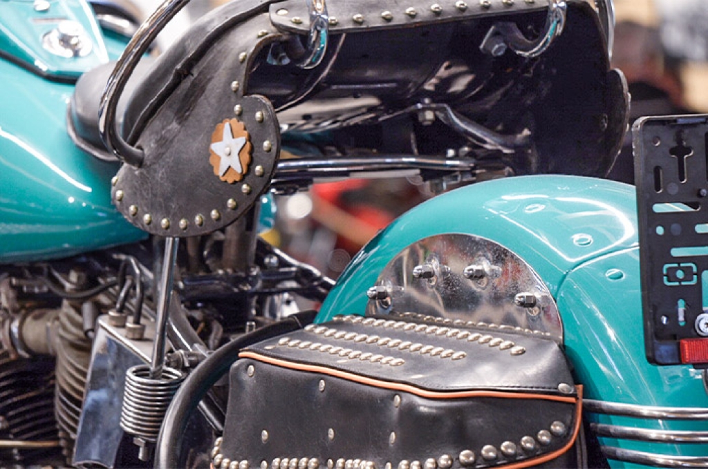 Harley Davidson Panhead 1200cc - ausgestellt in der Motorcycle Experience World in Hochgurgl/Tirol