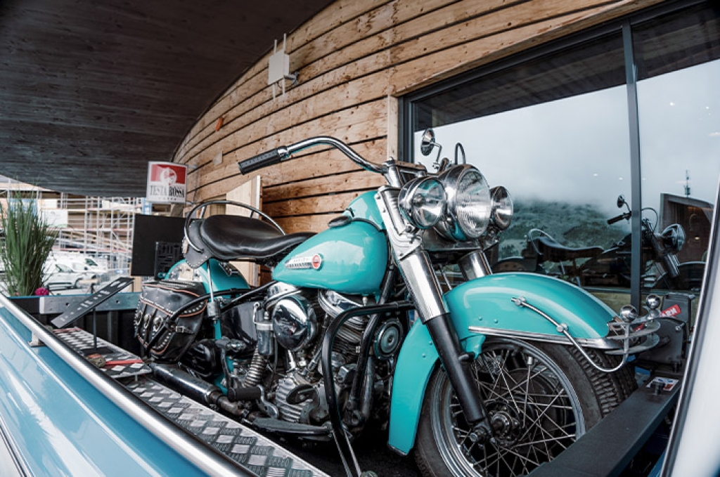 Harley Davidson Panhead 1200cc - ausgestellt in der Motorcycle Experience World in Hochgurgl/Tirol